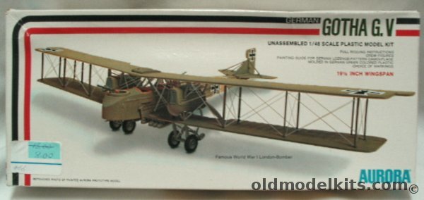 Aurora 1/48 German Gotha G.V Bomber, 785 plastic model kit